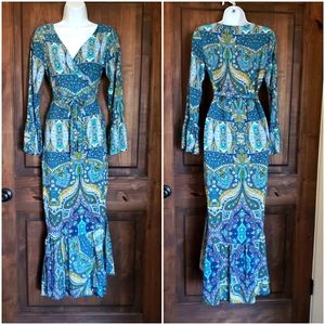 Boho style wrap dress EUC size S